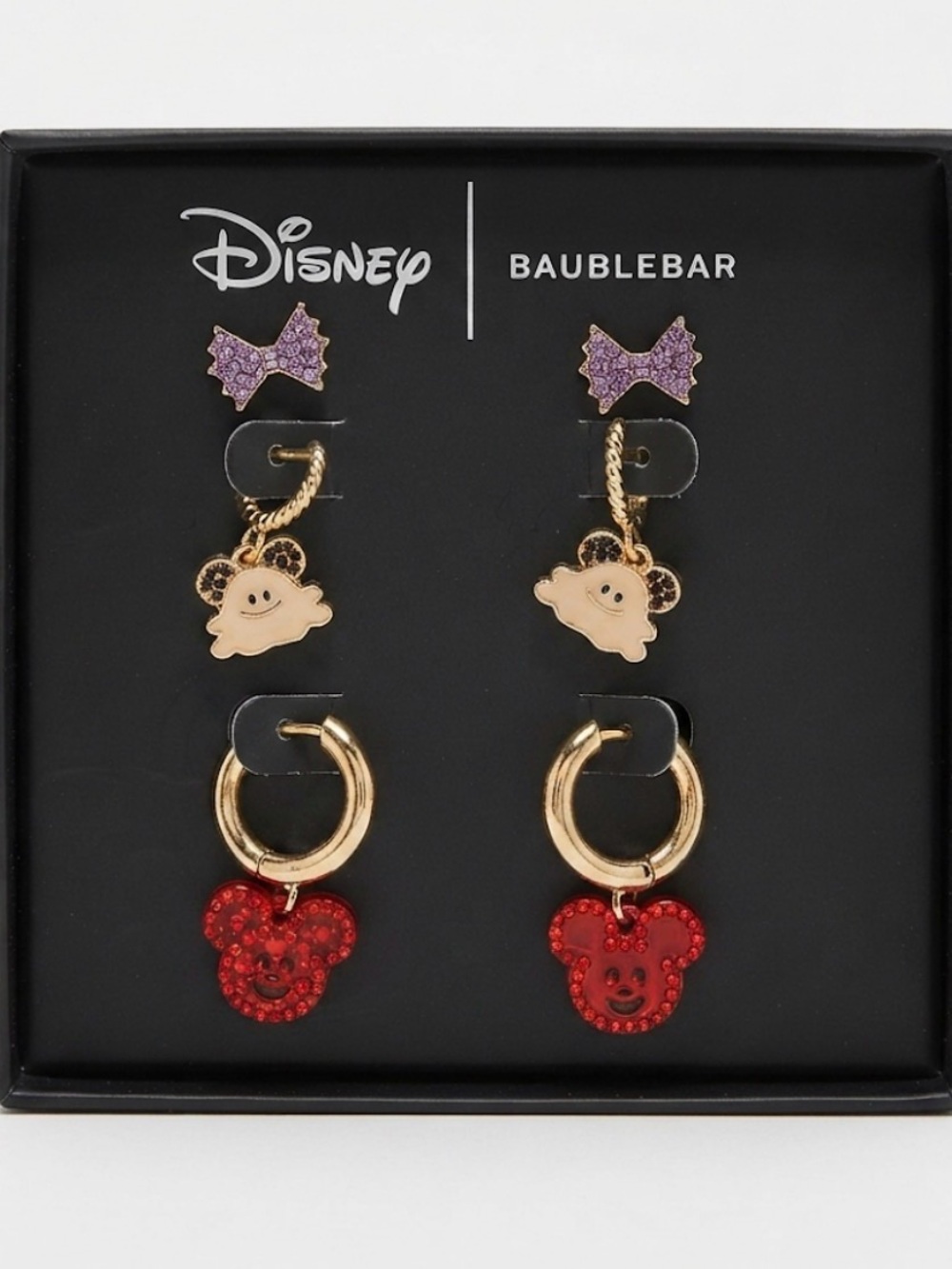 NWT ⚜️🖤⚜️ Disney Halloween Baublebar Mickey/Minnie earrings Set of 3